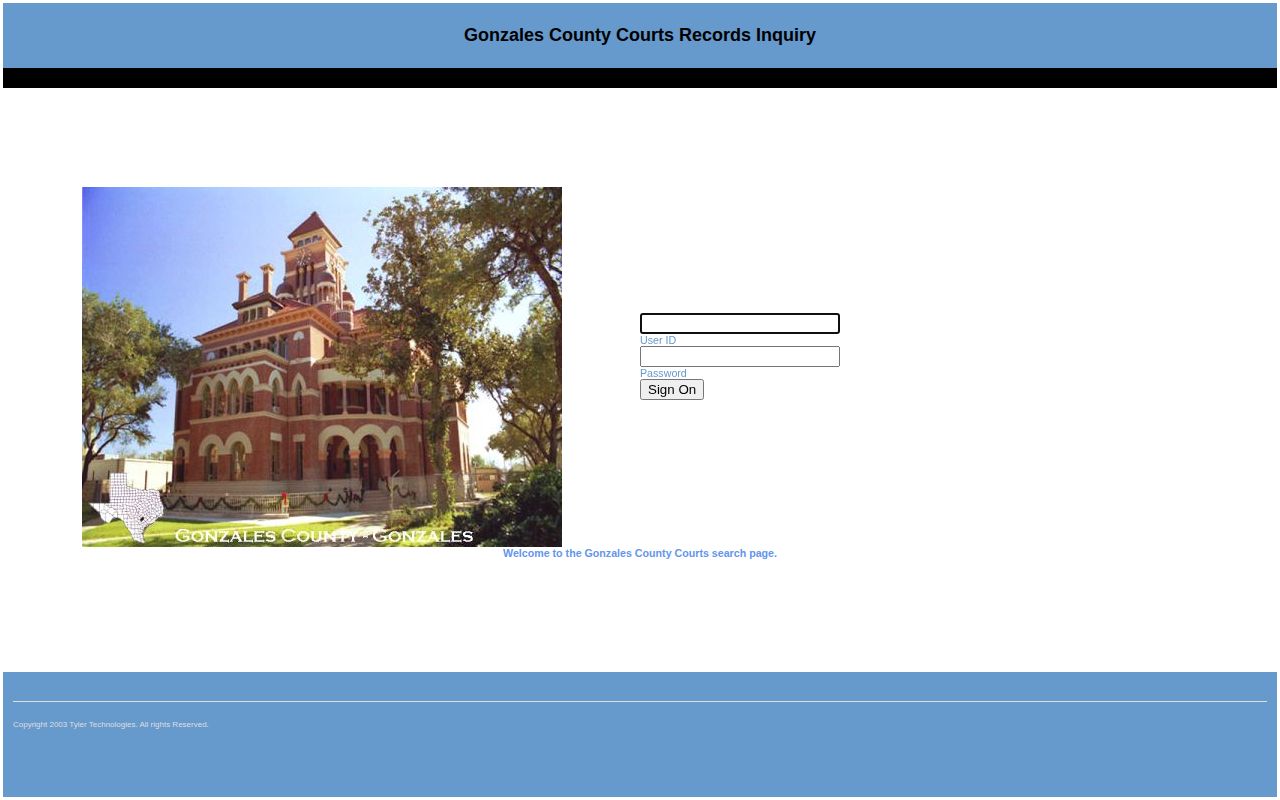 Gonzales County released inmate court case search